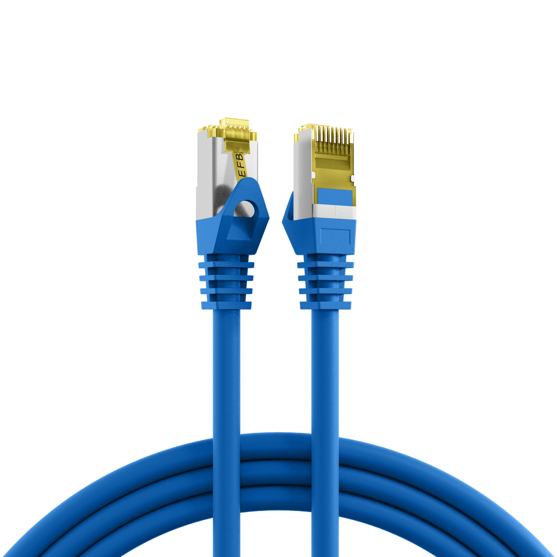 Latiguillo Cat.6A S/FTP con cable Cat.7 LSZH 1m. azul