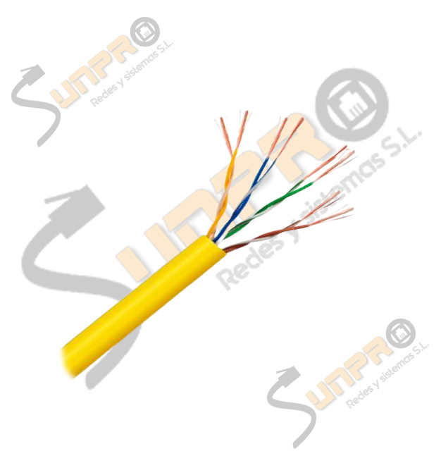 Cable Cat. 6 UTP LSZH Cca flexible 100m. amarillo