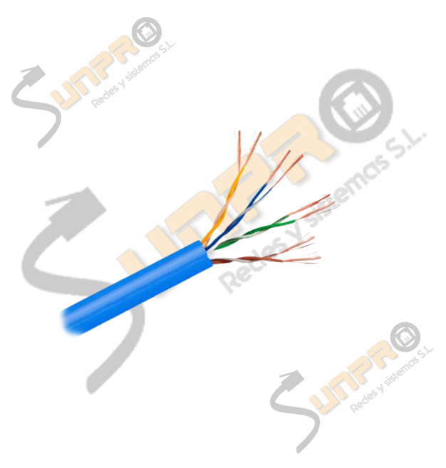 Cable Cat. 6 UTP LSZH Cca flexible 100m. azul