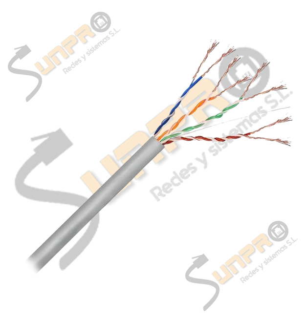 Cable Cat. 6 UTP LSZH Cca flexible 100m. gris