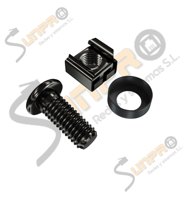 Kit tornillería M6 negro largo 16mm.