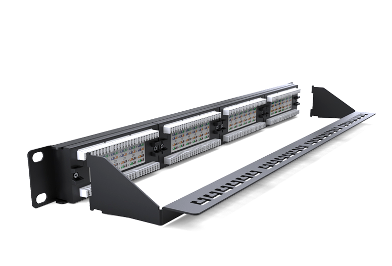 Panel UTP Cat. 6A 24 puertos 19" 1U 500 Mhz 10 Gbit IDEAL