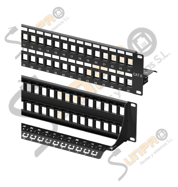 Panel modular  vacio 19" 2U 48 huecos IDEAL