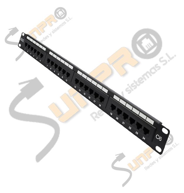 Panel UTP Cat. 6 24 puertos 19" 1U digitus