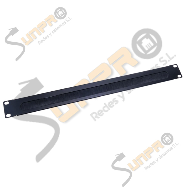 Panel pasacables 19" 1U con cepillo