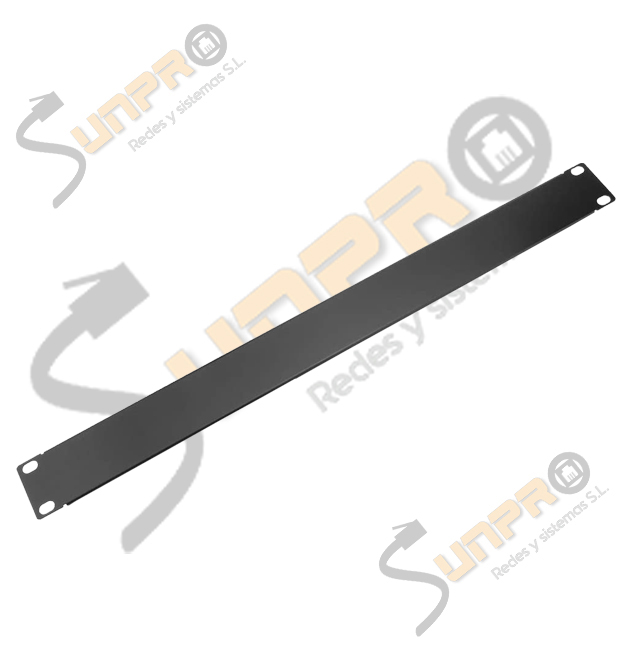 Panel ciego 19" 1U metal negro