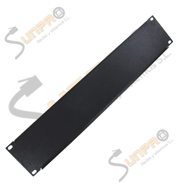 Panel ciego 19" 2U metal negro