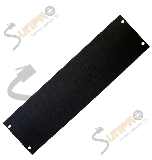 Panel ciego 19" 3U metal negro