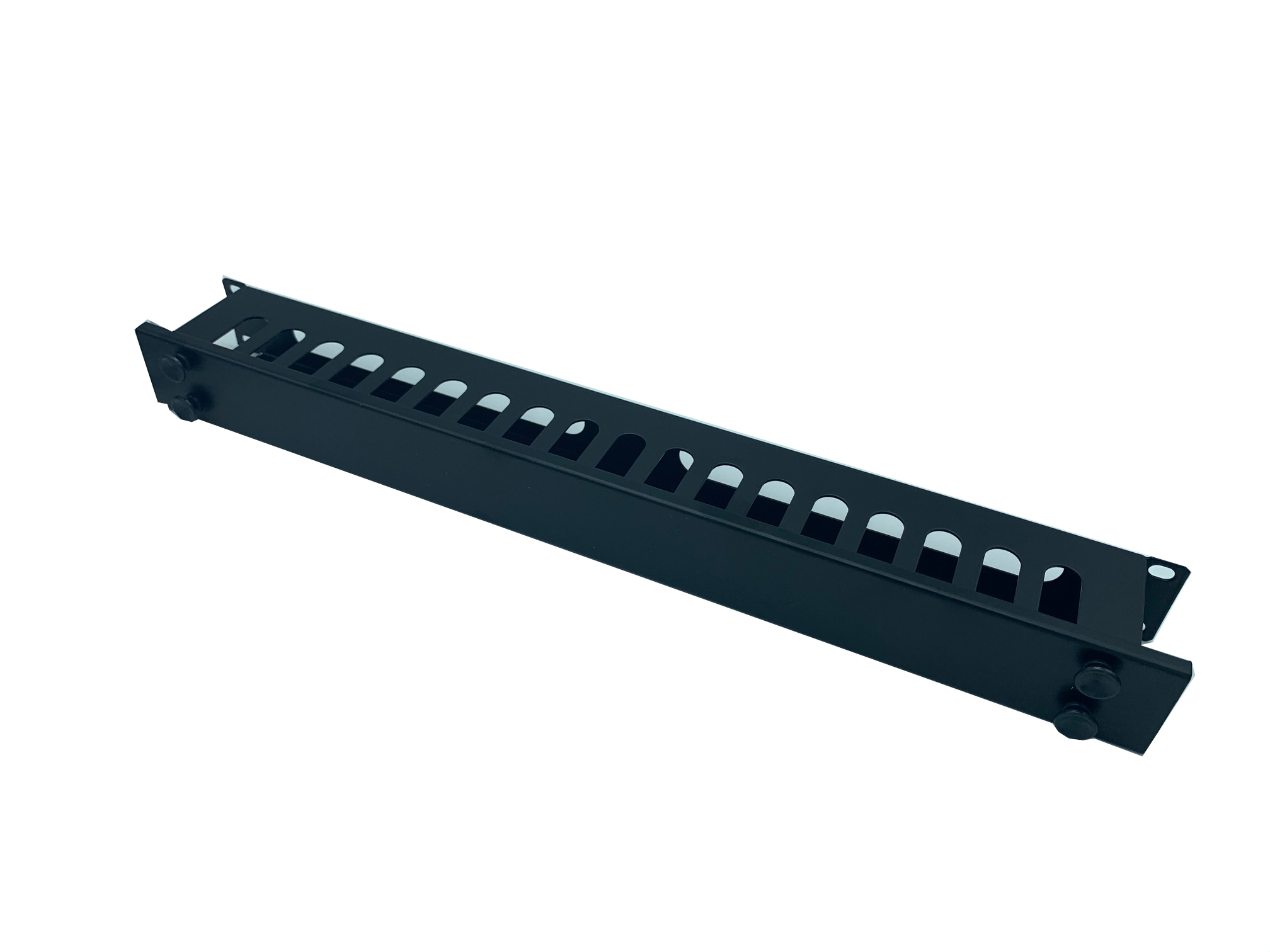 Panel pasacables 19" 1U con tapa metal de tetones