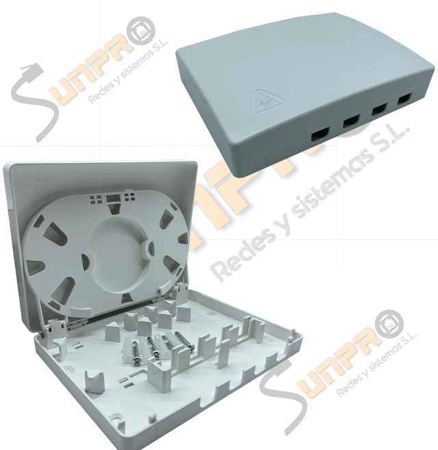 Caja de terminación Pau fibra 4 salidas SC Simplex