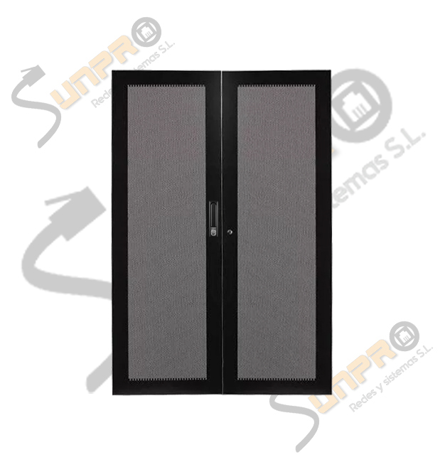 Puerta doble perforada 42U ancho 600