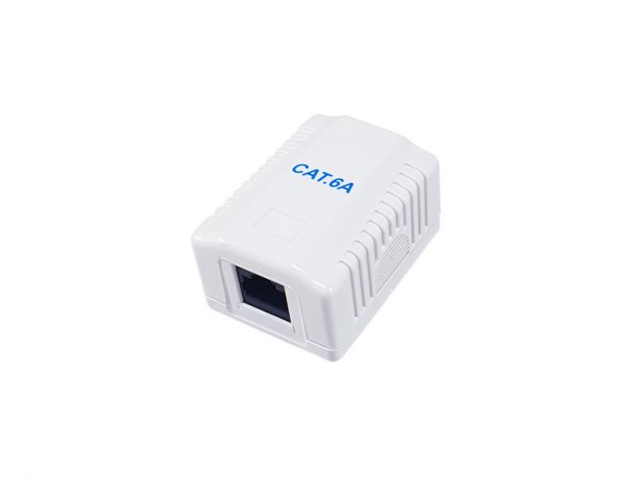 Roseta Cat. 6A UTP sencilla salida latera