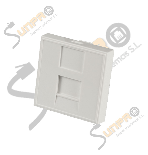 Placa con ventana 45x45mm. con persiana.