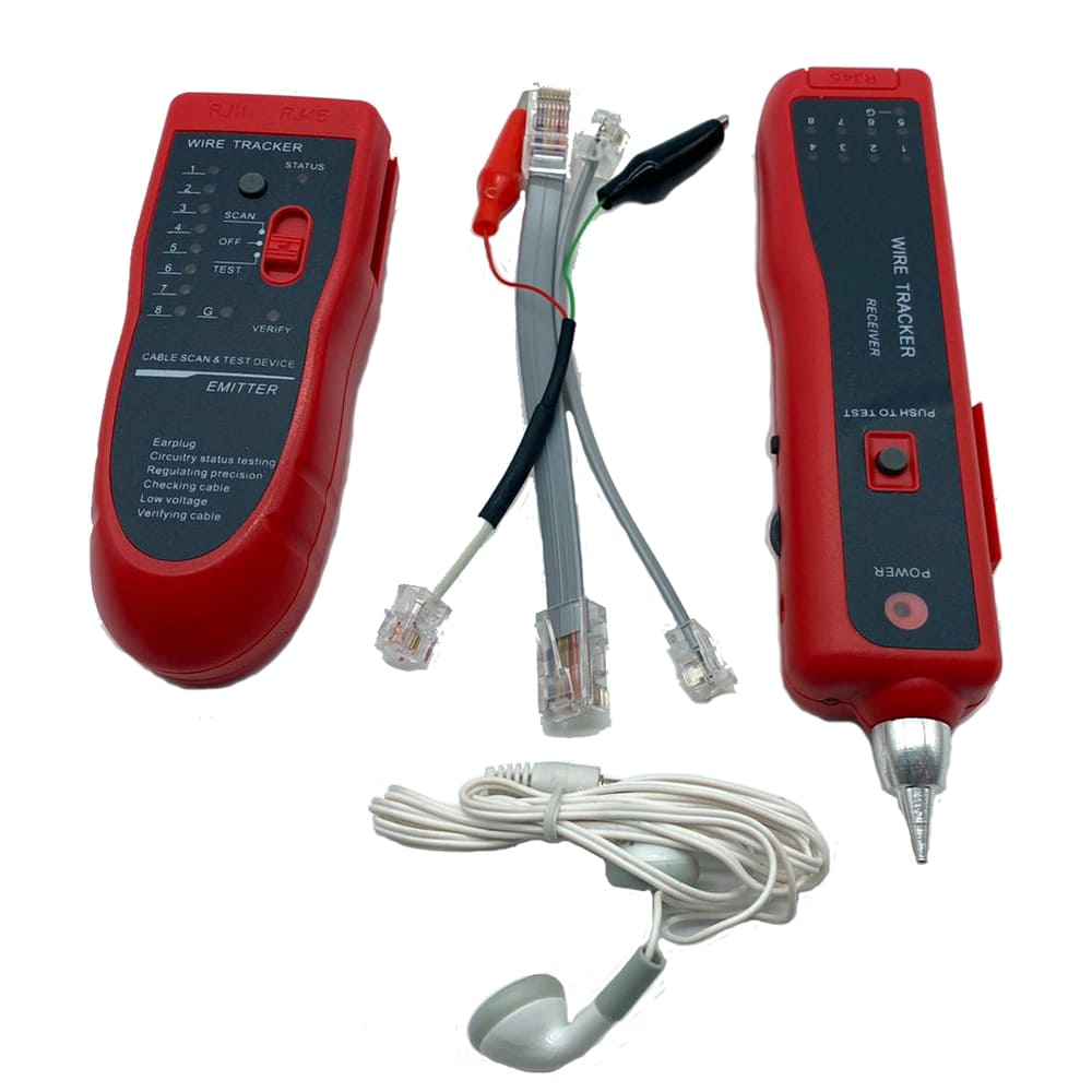 Sonda localizadora de cables + LAN tester