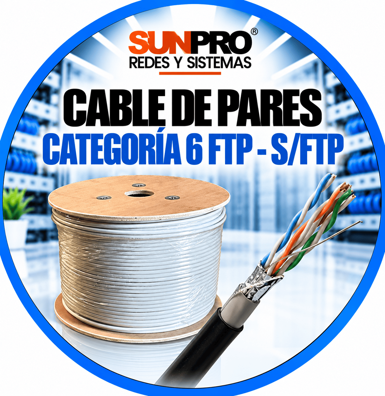 CABLE DE PARES CATEGORÍA 6 FTP - S/FTP