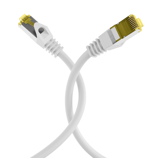 Latiguillo Cat.6A S/FTP con cable Cat.7 LSZH 15m. blanco